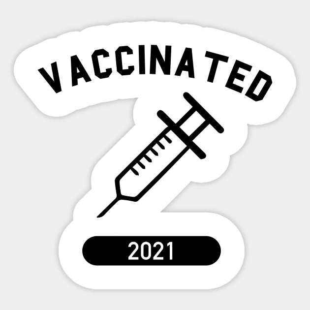 Vaccinated 2021 Sticker by Perpetual Brunch